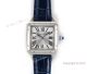 Swiss Grade 1 Cartier Santos Dumont SS Blue Leather Band Lovers Watch Super Clone (3)_th.jpg